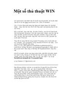 Một số thủ thuật Win