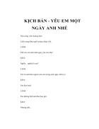 Kịch bản yêu em một ngày anh nhé