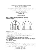 Đề thi tốt nghiệp cao đẳng nghề khóa 2 2008 2011 May thiết kế thời trang Lí thuyết thực hành Hướng dẫn giải 34 2