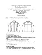 Đề thi tốt nghiệp cao đẳng nghề khóa 2 2008 2011 May thiết kế thời trang Lí thuyết thực hành Hướng dẫn giải 35 2