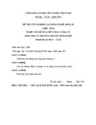 Đề thi TNCĐ nghề nguội sửa chữa máy công cụ 2008 2011 lí thuyết thực hành hướng dẫn giải 25 2