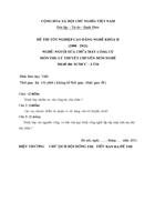 Đề thi TNCĐ nghề nguội sửa chữa máy công cụ 2008 2011 lí thuyết thực hành hướng dẫn giải 26 2