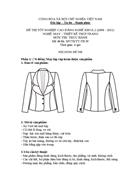 Đề thi tốt nghiệp cao đẳng nghề khóa 2 2008 2011 May thiết kế thời trang Lí thuyết thực hành Hướng dẫn giải 39 2