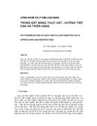 Công nghệ xử lý kim loại nặng trong đắt bằng thực vật hướng tiếp cẩn và triển vọng