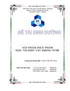 Thực phẩm giàu vit tan trong nước