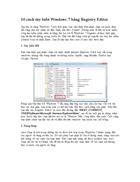 10 cách tùy biến Windows 7 bằng Registry Editor