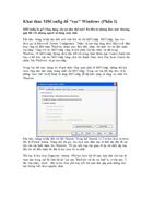 Khai thác MSConfig để vọc Windows Phần I