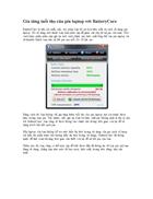 Gia tang tuoi tho cua pin laptop voi BatteryCare