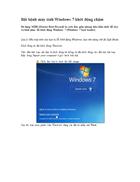 Bắt bệnh máy tính Windows 7 khởi động chậm