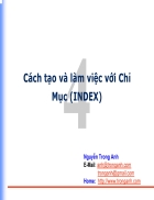 Cách tạo và làm việc với Chỉ Mục INDEX