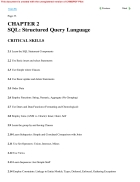 SQL Structured Query Language