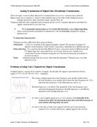 Analog Transmission of Digital Data Broadband Transmission