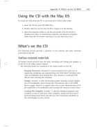 Using the CD with the Mac OS