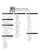 HTML XHTML Quick Reference