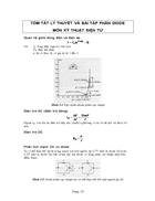 Tóm tắt lý thuyết và bài tập phần diode
