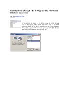 Nhập dữ liệu vào Oracle Database từ Access