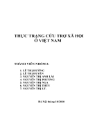 Thực trạng cứu trợ xã hội ở việt nam