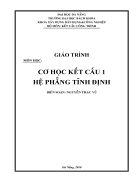 Giáo trình cơ học kết cấu 1