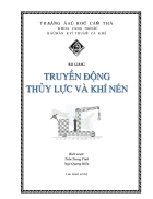 Bài giảng truyền động thủy lực và khí nén Đại học Cần Thơ