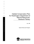 Habitat Conservation Plan for Washington Department of Natural Resources Geoduck Fishery