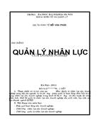 Bài giảng quản lý nhân lực