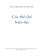 Báo cáo phát triển Việt Nam năm 2010 Các thể chế hiện đại