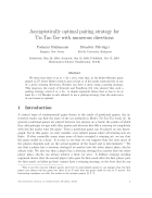 Asymptotically optimal pairing strategy for Tic Tac Toe with numerous directions