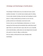 Advantages and disadvantages of mobile phones