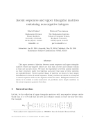 Ascent sequences and upper triangular matrices containing non negative integers