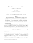 Colored trees and noncommutative symmetric functions