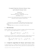 A simple bijection between binary trees and colored ternary trees