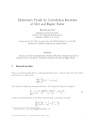 Elementary Proofs for Convolution Identities of Abel and Hagen Rothe