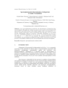 Spectrophotometric Determination of Allopurinol in Tablet Formulation