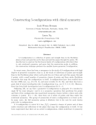 Constructing 5 configurations with chiral symmetry