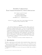 Forbidden Conﬁgurations Exact bounds determined by critical substructures