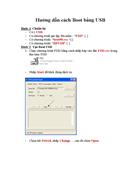 Cách tạo boot bằng USB