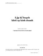 Lập kế hoạch khởi sự kinh doanh