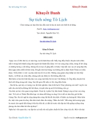 Ebook Sự tích sông Tô Lịch