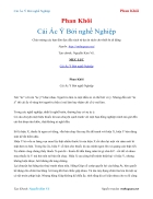 Ebook Cái Ác Ý Bởi nghề Nghiệp Phan Khôi