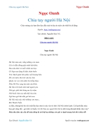 Ebook Chia tay người Hà Nội Ngọc Oanh