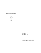 EBOOK Speak Laurie Halse Anderson