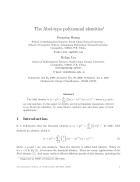 The Abel type polynomial identities