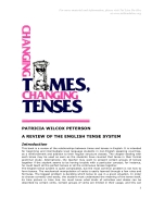 Changing Times Changing Tenses A Review of the English Tense System