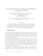 The Planarity Theorems of MacLane and Whitney for Graph like Continua