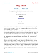 Ebook Nhớ Ai Ai Nhớ Thụy Khanh