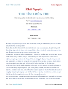 Ebook THƯ TÌNH MÙA THU Khải Nguyên