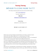 Ebook ĐÔI KHI TA LẮNG NGHE TA Sương Sương