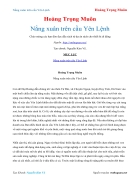 Ebook Nắng xuân trên cầu Yên Lệnh Hoàng Trọng Muôn