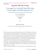 Ebook Con người và văn hóa Nam Bộ trong truyện ngắn của Bình Nguyên Lộc Nguyễn Thị Thu Trang