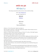 Ebook Hồ Quý Ly nhiều tác giả